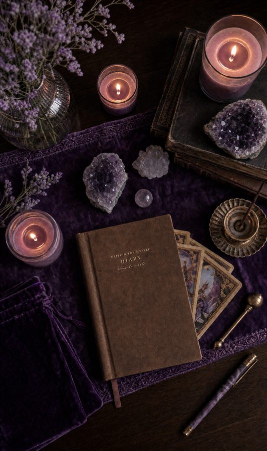 Veyla's journal and cards, ready for your reading